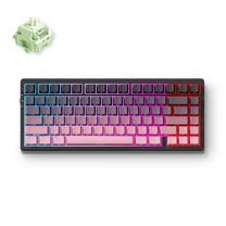 Belaidė žaidimų klaviatūra Mchose G75 Pro Wireless G75-16A Matcha Latte v2, Anglų (US), juoda sp./rožinė sp.