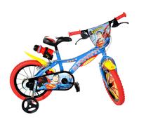 Vaikiškas dviratis, vaikų Dino Bikes Superman BOTTARI.614-SM, mėlyna sp./raudona sp./geltona sp., 14"