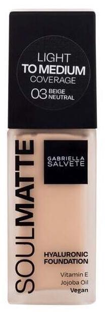 Skystas makiažo pagrindas Gabriella Salvete Soulmatte, 03 neutral beige, 30 ml