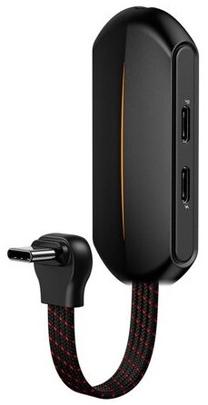 Adapteris Baseus, 3.5 mm Audio/USB-C, juoda sp.