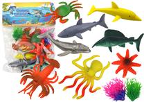 Figūrėlių rinkinys, su priedais Lean Toys Ocean World Explore The Ocean World, 8 vnt., įvairių spalvų