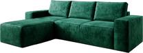 Kampinė sofa Silla Nube 35, tamsiai žalia sp., kairinė, 204 x 302 cm x 95 cm