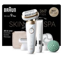 Epilators Braun Silk•épil 9 Flex SkinSpa SES9-481, balta krās.