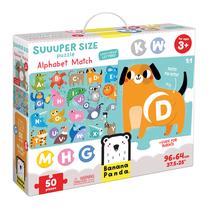 Пазл Bananapanda Suuuper Size Alphabet Match, 64 см x 96 см, 50 шт., многоцветный