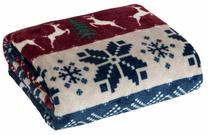 Pledas K189-04, mėlynas/baltas/raudonas, 150 cm x 200 cm