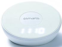 Telefono įkroviklis 4smarts VoltBeam N8, Micro USB/Qi, balta sp., 15 W