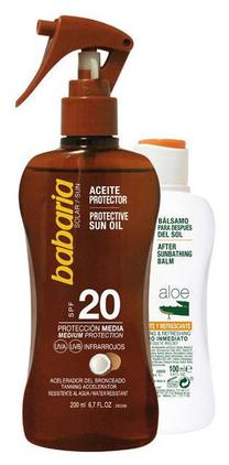 Aliejus įdegio priežiūrai Babaria Coconut Protective Sun Oil SPF20, 300 ml
