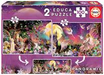 Dėlionė Educa Fairy Triptych 111295, 28 cm x 40 cm, 200 vnt., įvairių spalvų