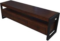 ТВ стол Kalune Design Stafa, черный цв./темно-коричневый цв., 220 см x 40 см x 50 см