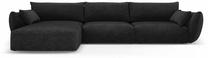 Kampinė sofa Cosmopolitan Design Matera, antracito sp., kairinė, 171 x 308 cm x 85 cm