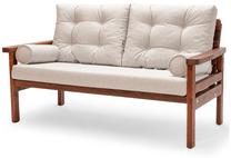 Õuesohva Kalune Design Milan 3-Seat 675SWG1305, pähklipuu v./hõbe v., 83 cm x 164 cm x 95 cm