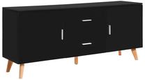 Komoda VLX 247306, juoda sp., 70 cm x 40 cm x 160 cm