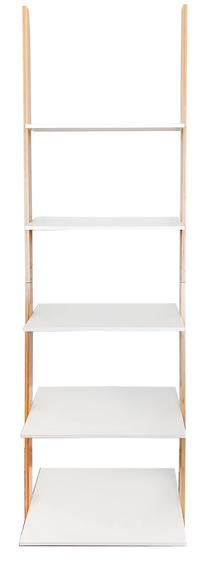 Pastatoma lentyna Modern Home Ladder-Shelf, ruda sp./balta sp., 177 cm x 51 cm x 35 cm