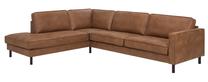 Kampinė sofa Home4you Lucas VN, ruda sp., kairinė, 278 x 220 cm x 81 cm