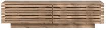 ТВ стол Kalune Design Beta Fluto, белый цв./ореховый цв., 144 см x 25 см x 39.5 см