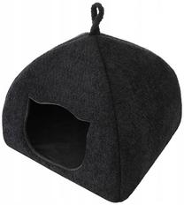 Kaķu māja Doggy Igloo 2.0, melna krās., 44 cm x 44 cm