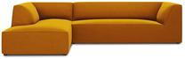 Kampinė sofa Micadoni Home Ruby 4 Seats, geltona sp., kairinė, 273 x 180 cm x 69 cm