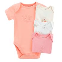 Bērnu rāpulītis ar īsām piedurknēm, neformāls, mazuļiem Cool Club Winnie The Pooh LCG2801291-00, persiku krās./rozā krās./bēša krās., 74 cm, 4 gab.