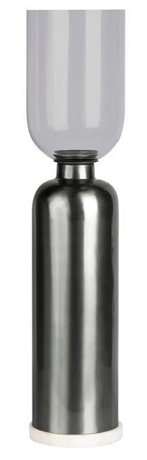 Žvakidė Kayoom Shyam 200 AMUO7-BLK, stiklas/marmuras/geležis, Ø 20.5 cm, 63.5 cm, juoda sp.