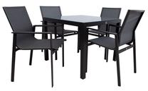 Lauko baldų komplektas Home4you Amalfi K14531, pilkas, 4 vietų