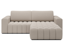 Kampinė sofa - lova Bonett, smėlio sp., dešininė, 175 x 250 cm x 92 cm