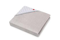 Bērnu dvielis BabyToLove Smart White Stars, pelēka krās., 107 cm