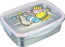 Konteiners pārtikai Pusheen, 0.55 l, 17 cm x 12.5 cm, caurspīdīga krās./sudraba krās./daudzkrāsaina