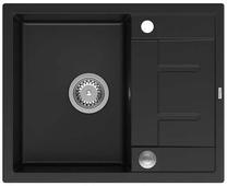 Кухонная мойка Quadron Morgan 116, гранит, 62 см x 50 см x 21 см, черный цв.