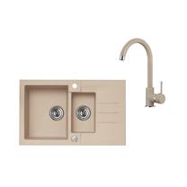 Кухонная мойка Alveus Rock 70, гранит, 78 см x 48 см x 18 см, светло-коричневый цв.