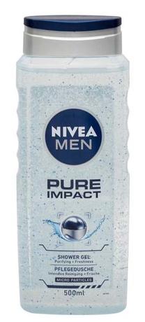 Kūno prausimosi želė Nivea Men Pure Impact, 500 ml