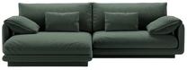 Kampinė sofa Micadoni Torino Structured, žalia sp., kairinė, 250 x 170 cm x 83 cm