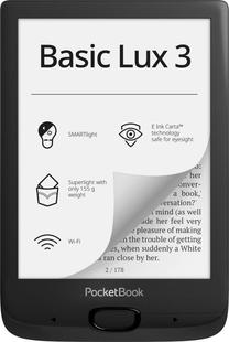 E-grāmatu lasītājs PB PB617-P-WW Basic Lux 3, 8 GB, melna krās., 6"