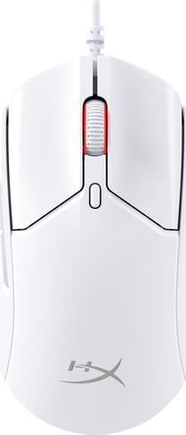 Laidinė žaidimų pelė HyperX Pulsefire Haste 2 6N0A8AA, usb / ps/2 laidas, balta sp.