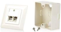 Equip Surface Mounted/Flush Plate Cat5E White