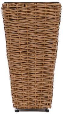 Gėlių vazonas OTE Boho D022-W50, plastikinis/ratanas, 28 cm x 28 cm, Ø 28 cm, ruda sp.