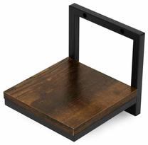 Sieninė lentyna ModernHome ME-ATS03, ruda sp./juoda sp., 19 cm x 19 cm x 17 cm