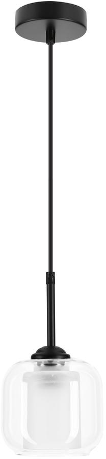 Светильник потолочный Candellux Lighting Estima 31-58102, E27, 1 x 40 Вт, прозрачный цв. / черный цв., 14 x 14 см