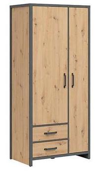 Spinta Weston S483-SZF2D2S-DASN/MTA, ąžuolo sp., 55 cm x 90 cm x 200.5 cm