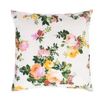 Dekoratyvinė pagalvėlė Home4you Holly Bright Roses, balta sp./geltona sp./žalia sp., 50 cm x 50 cm