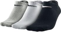 Sporta zeķes Nike Performance No Show 3 SX4705 901, balta krās./melna krās./pelēka krās., 38-42, 3 gab.