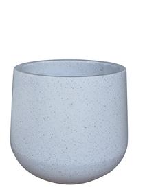 Puķu pods Domoletti RP18-218, keramika/cementa, Ø 30 cm, balta krās.