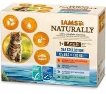 Mitrā kaķu barība IAMS Naturally Sea Collection, zivs, 0.085 kg x 12 gab.
