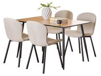 Valgomojo komplektas Wilma, rusvai gelsva