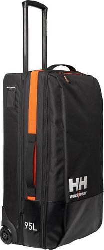 Kelioninis krepšys ant ratukų Helly Hansen, juoda sp./oranžinė sp., 95 l