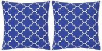 Декоративная подушка VLX Cotton, синий цв., 40 см x 40 см, 2 шт.