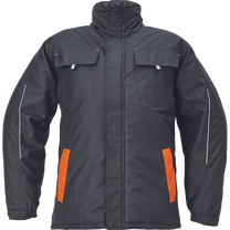 Darba jaka vīriešu Cerva Max Vivo, melna krās./oranža krās., 4XL izmērs