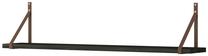 Sieninė lentyna Piaski Dark DP102, ąžuolo sp./juoda sp., 31 cm x 17 cm x 102 cm