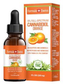 Kūno aliejus Formula Swiss Cannabidiol Orange Full Spectrum 5%, 10 ml