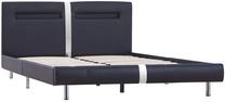 Lova dvigulė VLX With LED 280847, 120 x 200 cm, juoda sp., be čiužinio, su grotelėmis