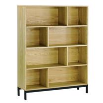 Pastatoma lentyna Home4you Helena, ąžuolo sp./juoda sp., 155 cm x 90 cm x 110 cm